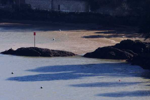 28 February 2021 - 13-13-42
Usually referred to as Warfleet Creek there are occasions when the tide can make it Warfleet Beach
----------------------
Half Tide rock, Warfleet  at low tide